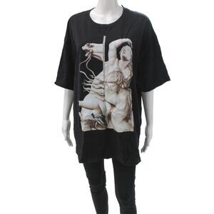 Bella + Canvas Unisex Basic Black Cotton Crew Neck Graphic T-Shirt Size XL